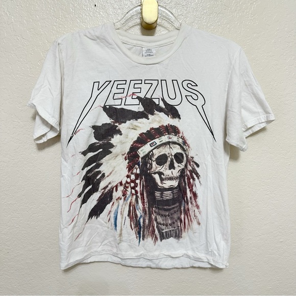 Yeezy Tops - Yeezus Tour 2013 Merch “OG Native Skull” T-Shirt White Kanye West